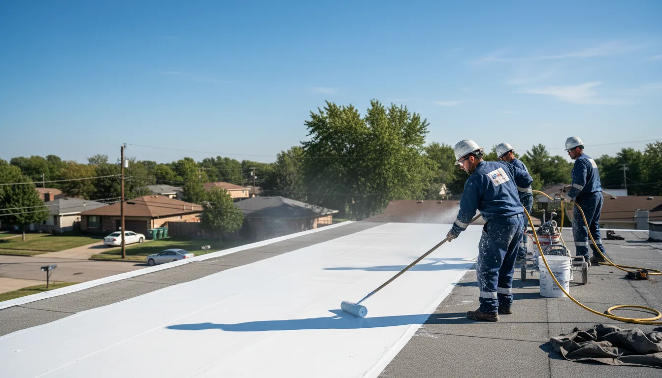 Commercial roof coating in Wayland, IA near me